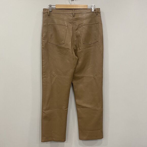 ARITZIA 12 Wilfred Womens Melina Vegan Leather Straight Leg High Rise Pants Boho - Picture 9 of 16